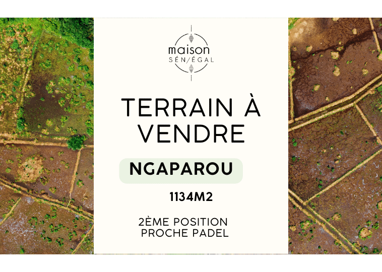 Terrain de 1134 m² a vendre a Ngaparou – Emplacement Strategique Cloture et Proche des Commodites