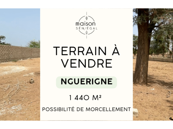 Terrain de 1 440 m² à vendre à Nguerigne