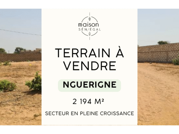 Terrain à vendre à Nguerigne